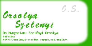 orsolya szelenyi business card