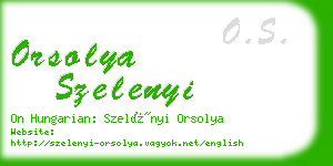 orsolya szelenyi business card